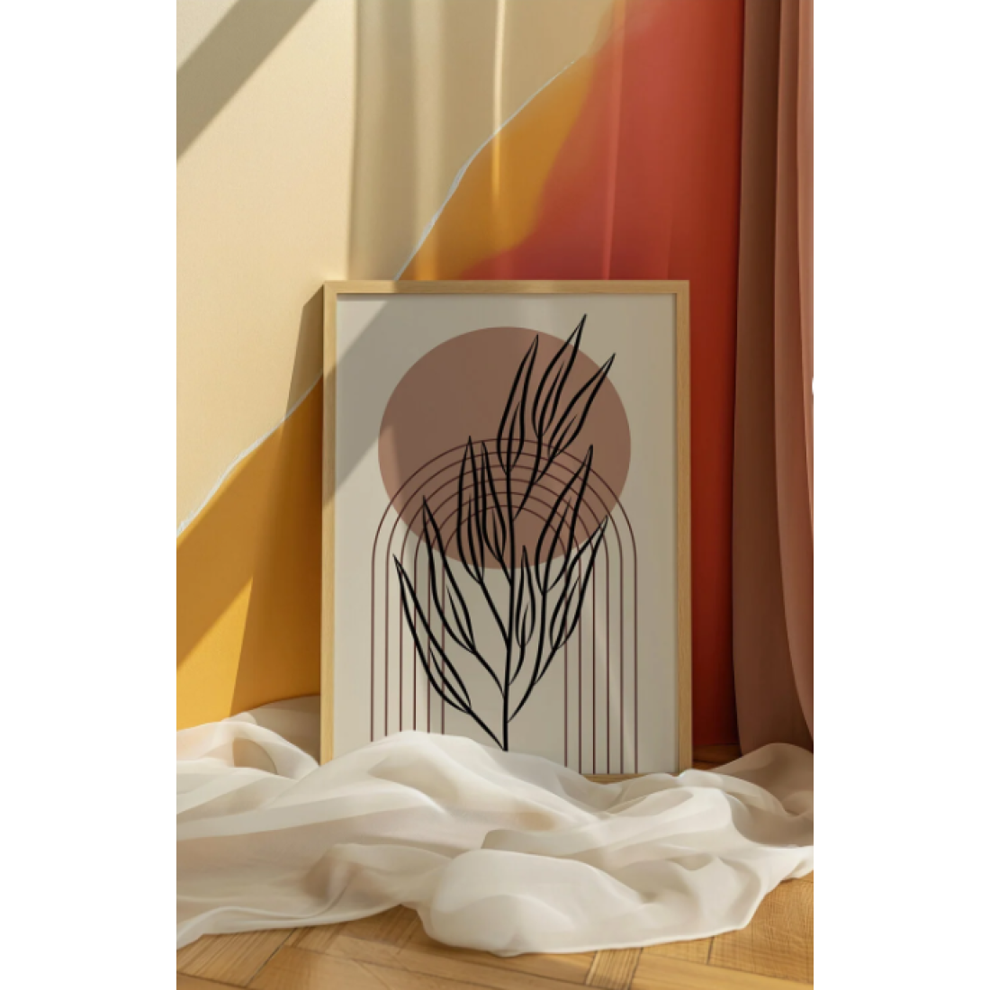 AR AJANS KANVAS TABLO Minimalist Line Art Boho Çerçevesiz 3'lü set TABLO 30 x 40
