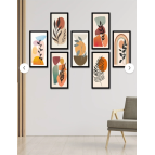 NT Handmade 7 Parça Bohem Yapraklar Duvar Dekoru - Salon Oturma Yatak Odası Mutfak Ofis Antre Için Tablo Set