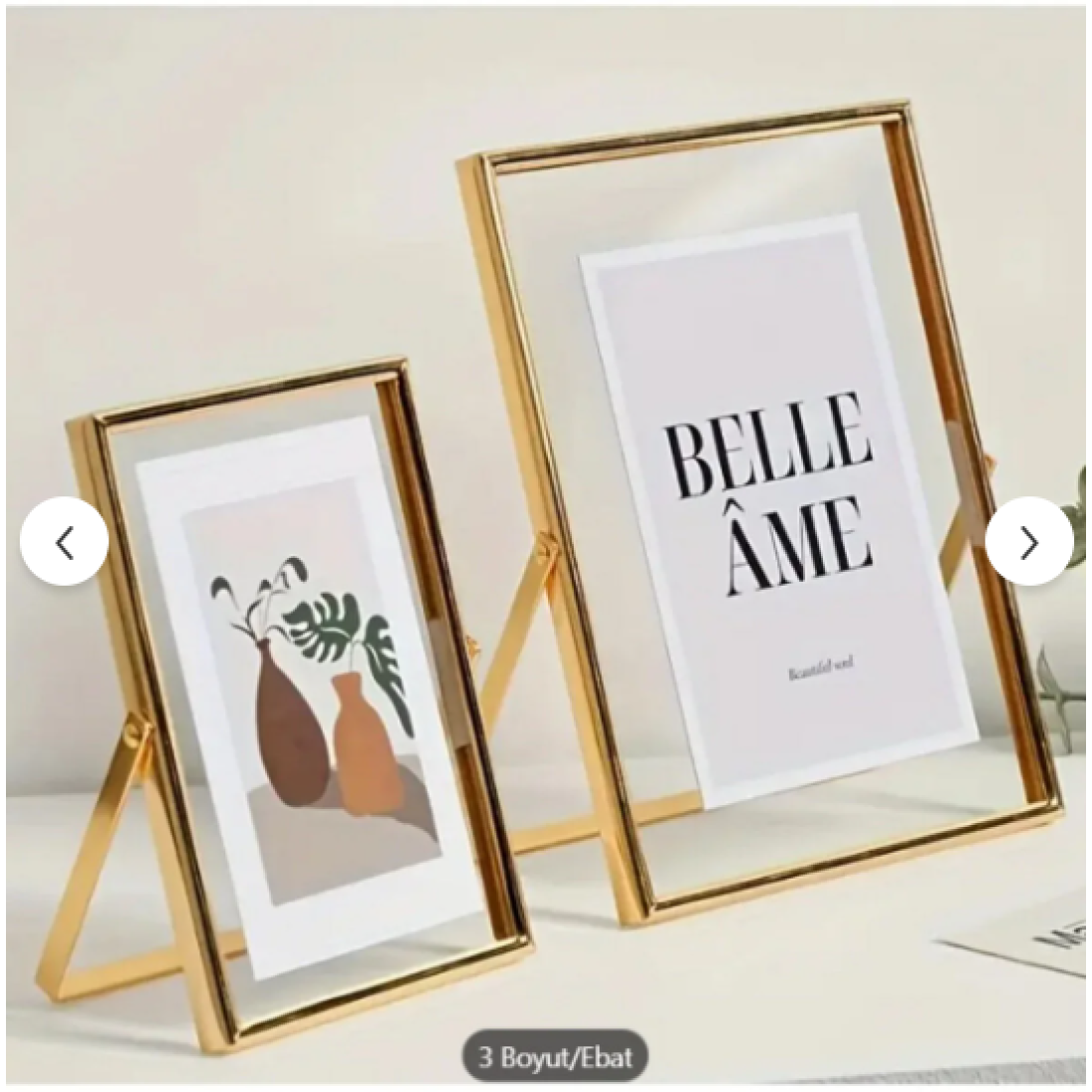 Verda Çerçeve 13x18 Cm Ve 10x15 Cm Gold Çiftli Metal Çerçeve! Şık Dekoratif Fotoğraf Çerçevesi!