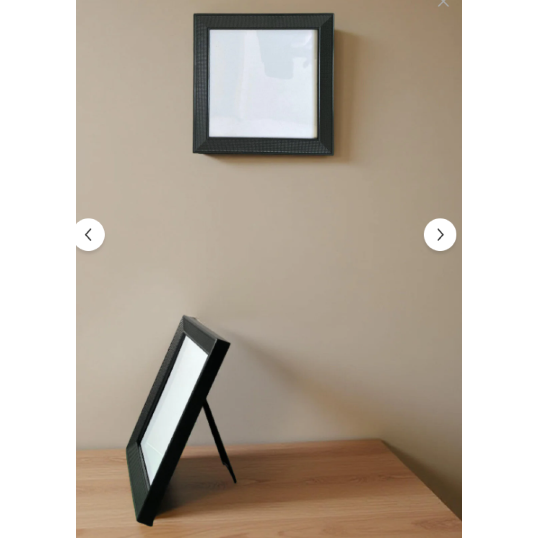 Wooden Factory 9 Adet Siyah Çerçeve Seti – 20x20 Cm (Dış Ölçü) Kare Duvar Dekoru Ve Ayaklı Fotoğraf Çerçevesi