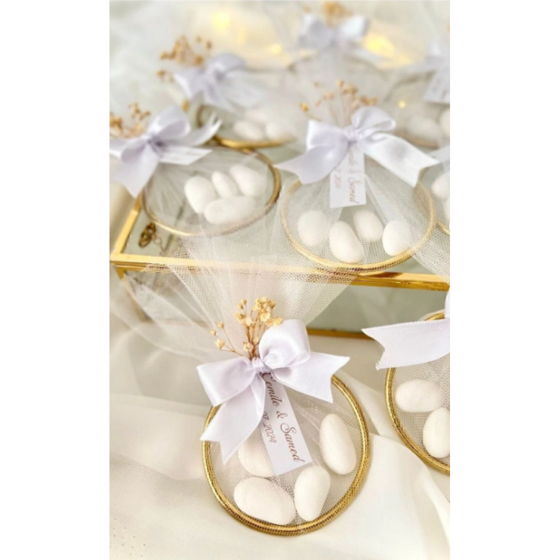 Genel Markalar 10 Adet Süslemeli Halka Şekerleme Nikah Nişan Söz Düğün Hediyeliği
