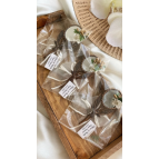 Gami Handmade Melek Ayna Beyaz Çiçekli Magnet Söz, Nişan, Düğün, Nikah, Mevlüt Hediyelik - 20 Adet