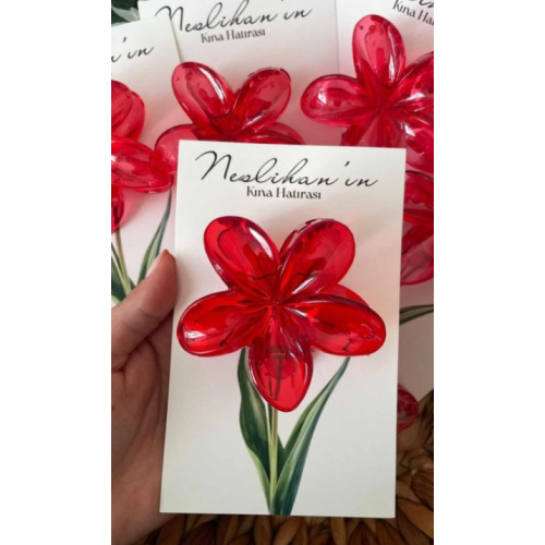 ByDeryaEvent Lotus Toka Kına Nişan Düğün Hediyelik 10 Adet Kişiye Özel