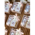 3DLuxeDekor Çikolata Mum Kolonya Hediyelik 10 ADET (Bebek, Söz, Nişan, Kına, Düğün, Mevlid) Pembe
