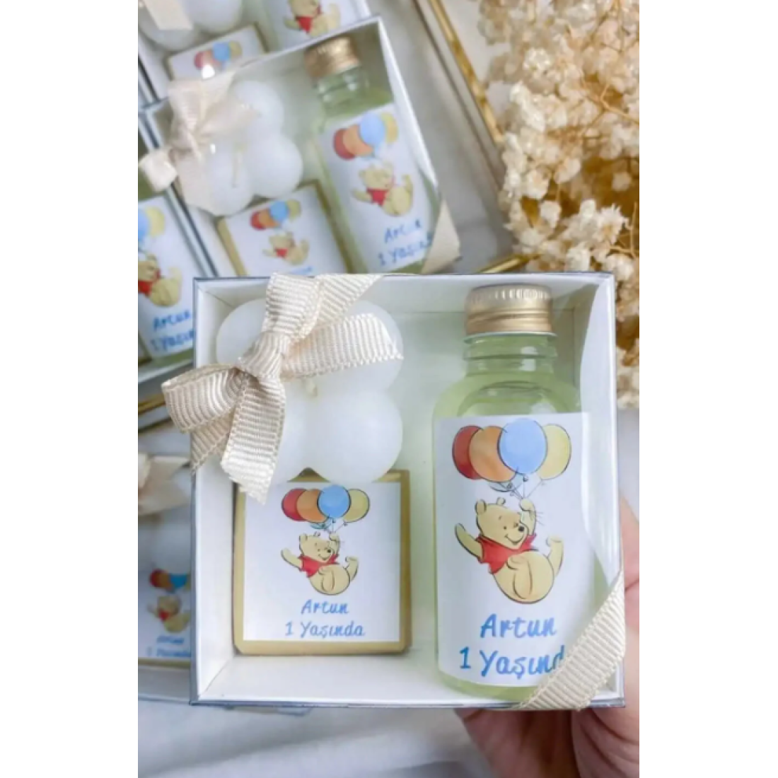 3DLuxeDekor Çikolata Mum Kolonya Hediyelik 10 ADET (Bebek, Söz, Nişan, Kına, Düğün, Mevlid)