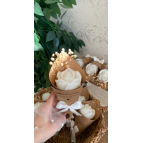 ceysethome 15 Adet Kokulu Kişiye Özel Lüks Gül Mum Buketleri ( Beyaz )