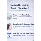 NOY Filtreli Duş Başlığı UYUMLU Yedek Filtresi Kireç Kir Pas Önleyici 10 Adet