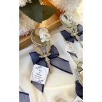 Gami Handmade Lacivert Kurdelalı Melek Ayna Magnet Söz, Nişan, Düğün, Nikah, Mevlüt Hediyelik - 20 Adet
