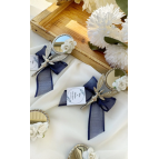 Gami Handmade Lacivert Kurdelalı Melek Ayna Magnet Söz, Nişan, Düğün, Nikah, Mevlüt Hediyelik - 20 Adet