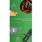 Kiwi Pilli Işıklı Tuz Karabiber Değirmeni Otomatik Baharat Öğütücü Kspg-4849