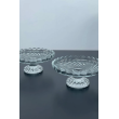 Enavm 2 Li Ayaklı Cam Tabak Sunumluk Servis Tabağı Kase 6*13cm
