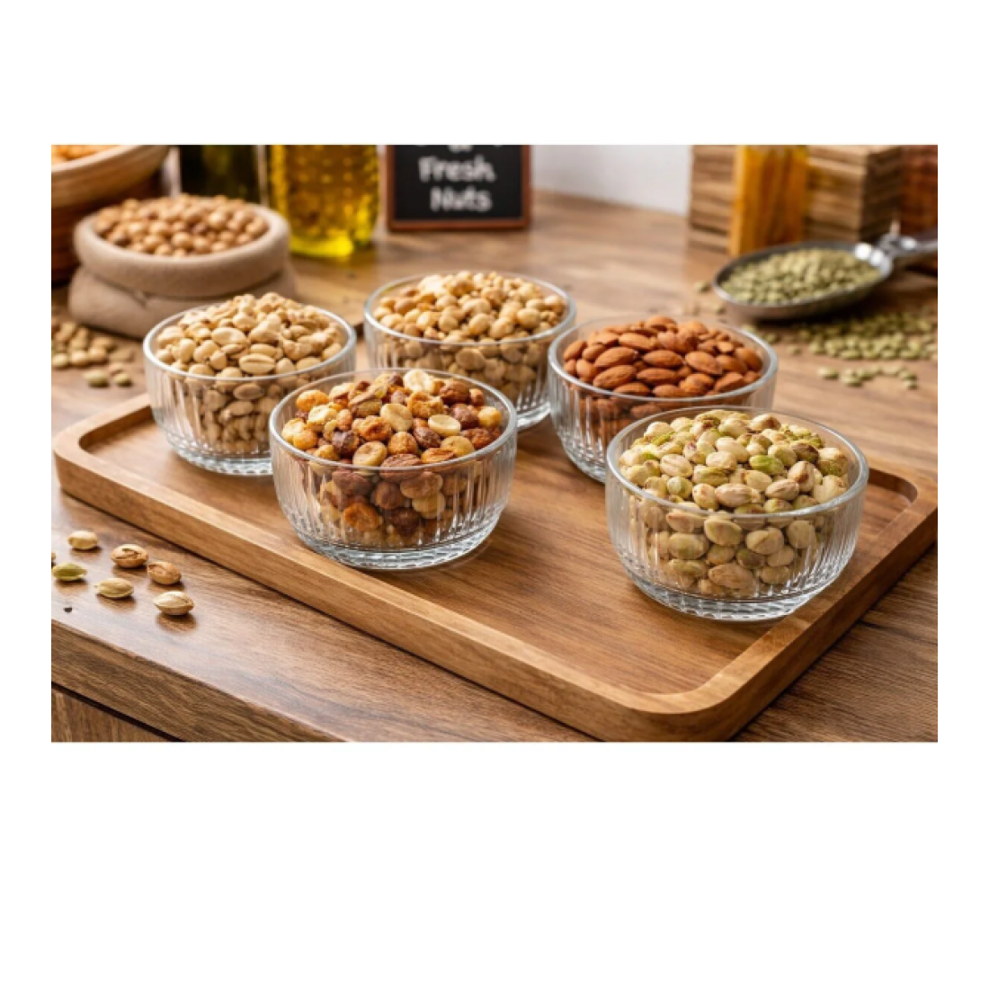 ENAVM ELMAS ENAVM 8 CM CAM ÇEREZLİK REÇELLİK KASE 6 LI SET 100 ml