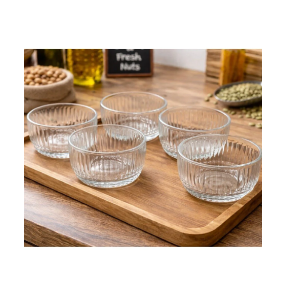 ENAVM ELMAS ENAVM 8 CM CAM ÇEREZLİK REÇELLİK KASE 6 LI SET 100 ml