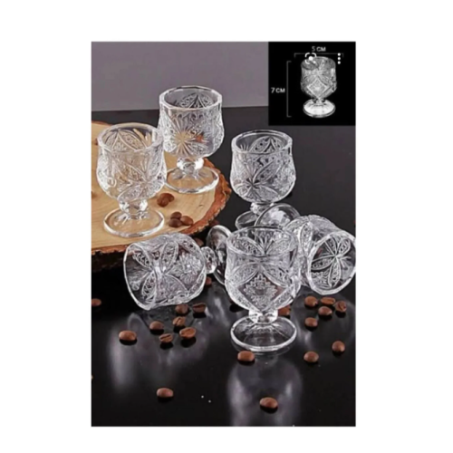 Enavm Kristal Kahve Yanı Bardağı 6lı Royaleks-r1720