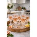 ENAVM KAHVE YANI SU BARDAĞI MEŞRUBAT BARDAĞI AYAKLI BARDAK 80 ML 6 ADET