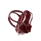Shaka Kırışık Dokulu Cherry Bordo Shk207 Suni Deri Charm Detaylı Fermuarlı El, Kol ve Omuz Çantası