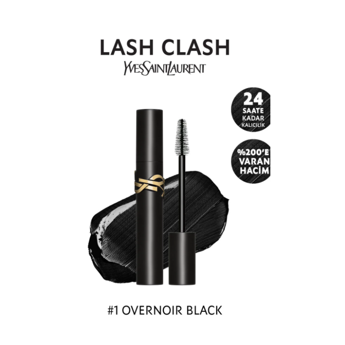 Yves Saint Laurent Lash Clash Yüksek Hacim Veren Siyah Maskara 3614273601092 #1 Overnoir Black