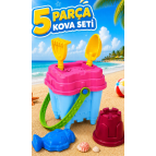 FunkyCraft Küçük Boy Kare Kum Kovası Seti Figürlü | Çocuk Plaj ve Deniz Oyuncağı | Kürek Tırmık Kalıplı Kum Oyun Seti - Yaza Özel