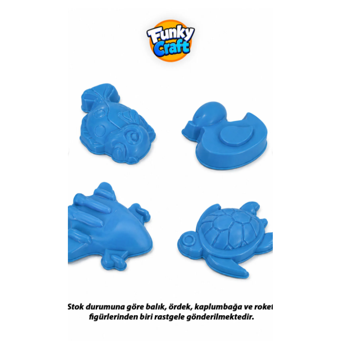 FunkyCraft Küçük Boy Kare Kum Kovası Seti Figürlü | Çocuk Plaj ve Deniz Oyuncağı | Kürek Tırmık Kalıplı Kum Oyun Seti - Yaza Özel
