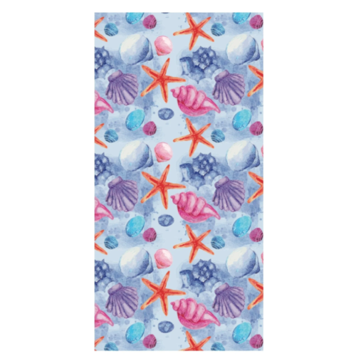 DOFİ Yetişkin Unisex 70x140cm Yaz Desenli Plaj Havlusu - Banyo Havlusu - Deniz Havlusu Sea - Yaza Özel
