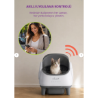 Tiny Kiwipets KPLB-10760 Akıllı Otomatik Kedi Tuvaleti | Wi-Fi Kontrollü & Koku Önleyici & Otomatik Temizleme