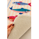 Pilloveland Kaymaz Taban Yıkanabilir 2’li Banyo Paspası - 60*100 cm - 50*60 cm - Balık