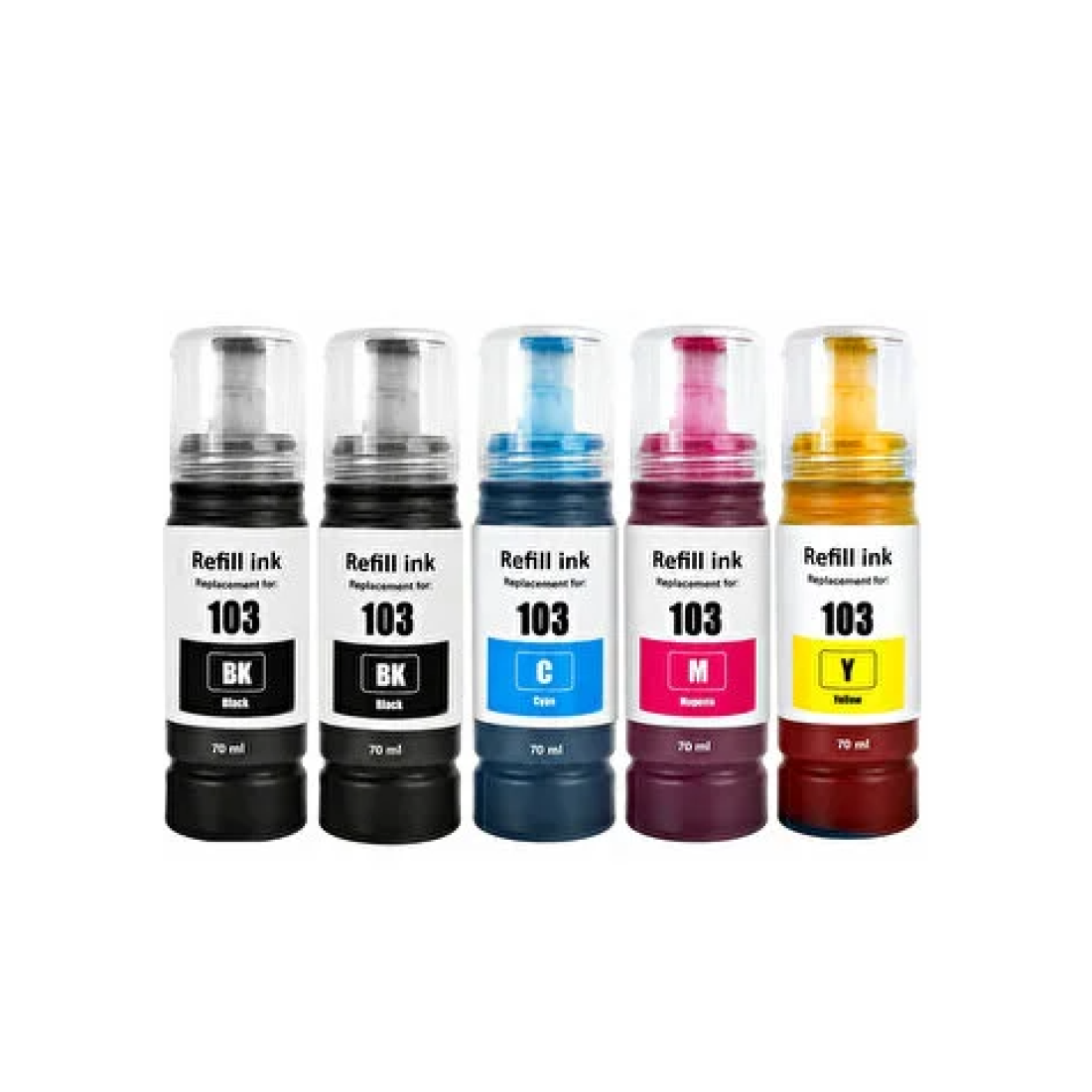 TecHarbor Epson 2 Siyahlı EcoTank L3250 L3252 L3151 L1110 L1210 L3211 L3266 L3296 L5190 L3256 Yazıcılara Uyumlu 103 Muadil Mürekkep Seti