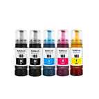 TecHarbor Epson 2 Siyahlı EcoTank L3250 L3252 L3151 L1110 L1210 L3211 L3266 L3296 L5190 L3256 Yazıcılara Uyumlu 103 Muadil Mürekkep Seti