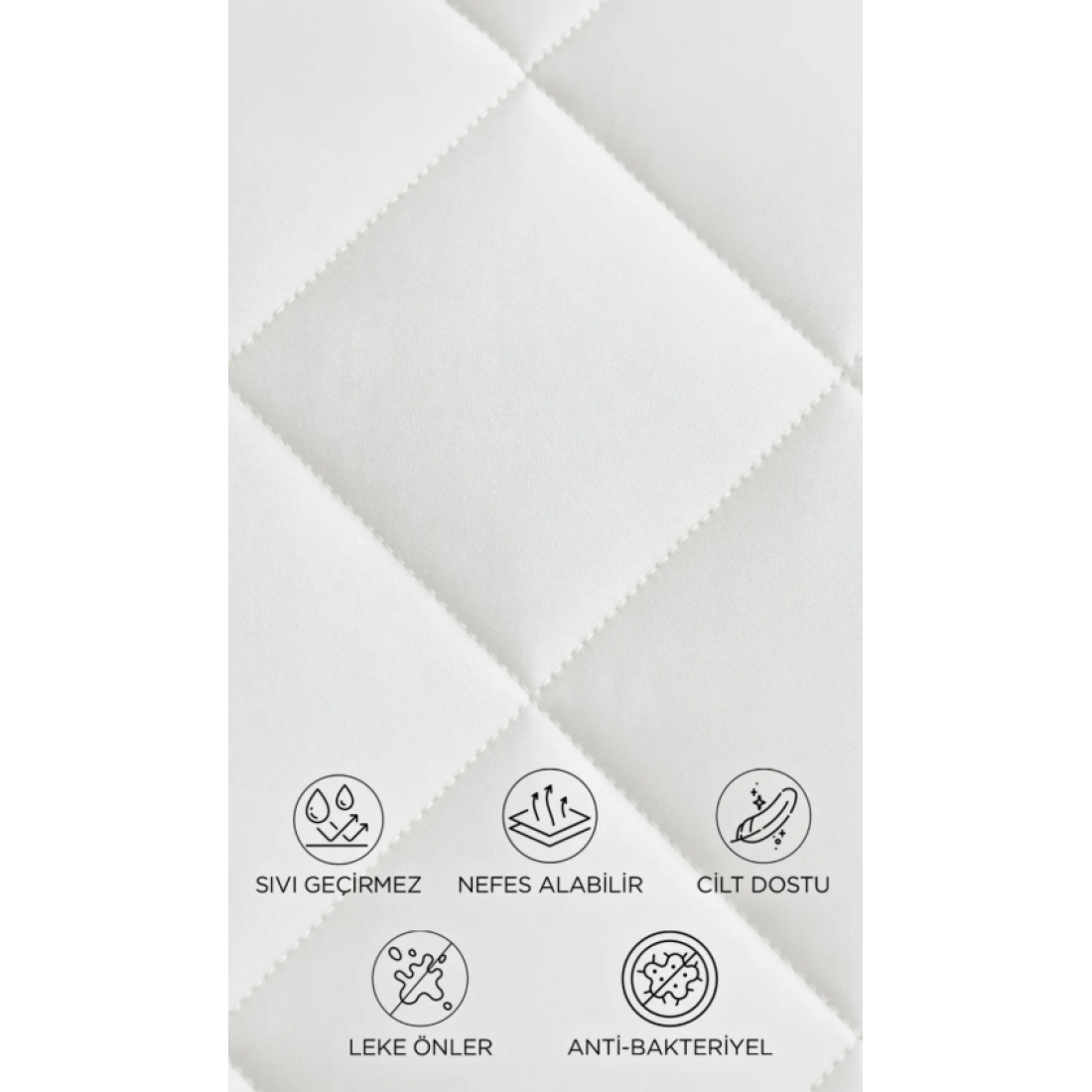 Dream Time Kapitone Fitted Su Sıvı Geçirmez Full Kenar Yatak Koruyucu Alez | Tek Çift Battal Bebek Çocuk 150*200 cm