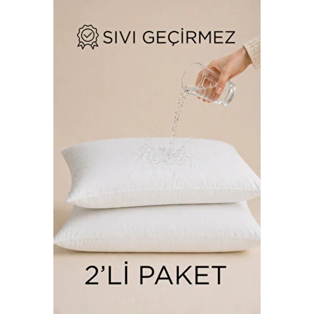 Dream Time 2 Adet Micro Sıvı Geçirmez Yastık Alezi | Su Geçirmez Yastık Koruyucu 2'li Set