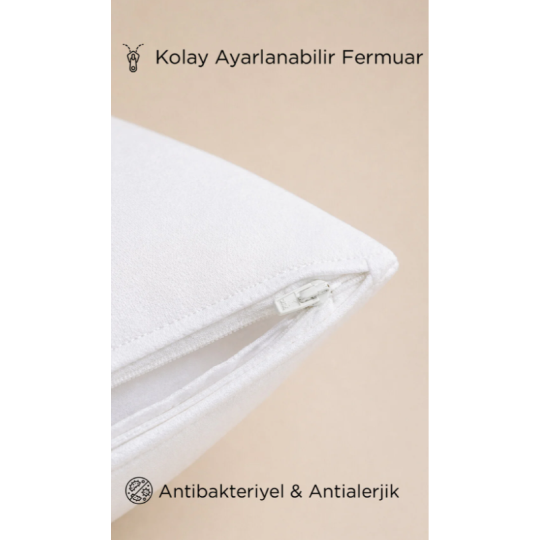 Dream Time 2 Adet Micro Sıvı Geçirmez Yastık Alezi | Su Geçirmez Yastık Koruyucu 2'li Set