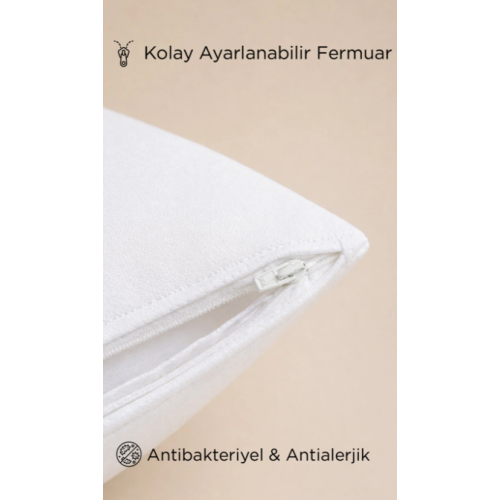 Dream Time 2 Adet Micro Sıvı Geçirmez Yastık Alezi | Su Geçirmez Yastık Koruyucu 2'li Set