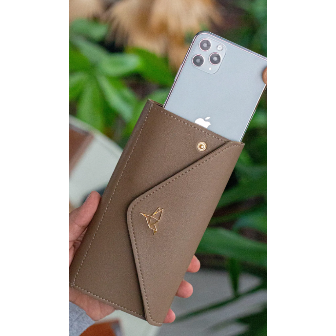 Garbalia Envelope Telefon Ve Bozuk Para Bölmeli Zarf Model Vizon Cüzdan