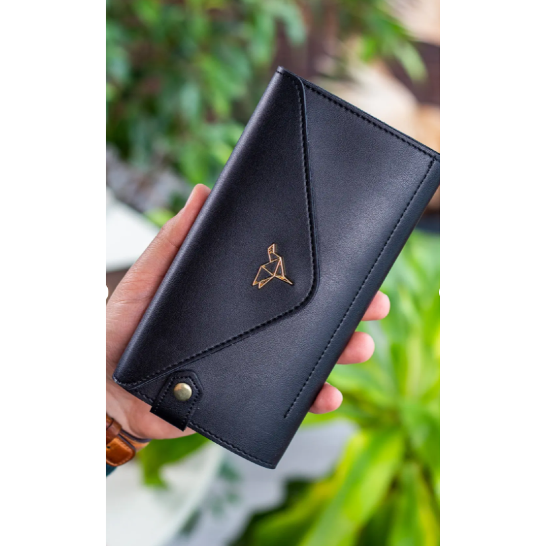 Garbalia Envelope Telefon Ve Bozuk Para Bölmeli Zarf Model Siyah Kadın Cüzdan
