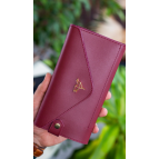 Garbalia Envelope Telefon Ve Bozuk Para Bölmeli Zarf Model Bordo Kadın Cüzdan