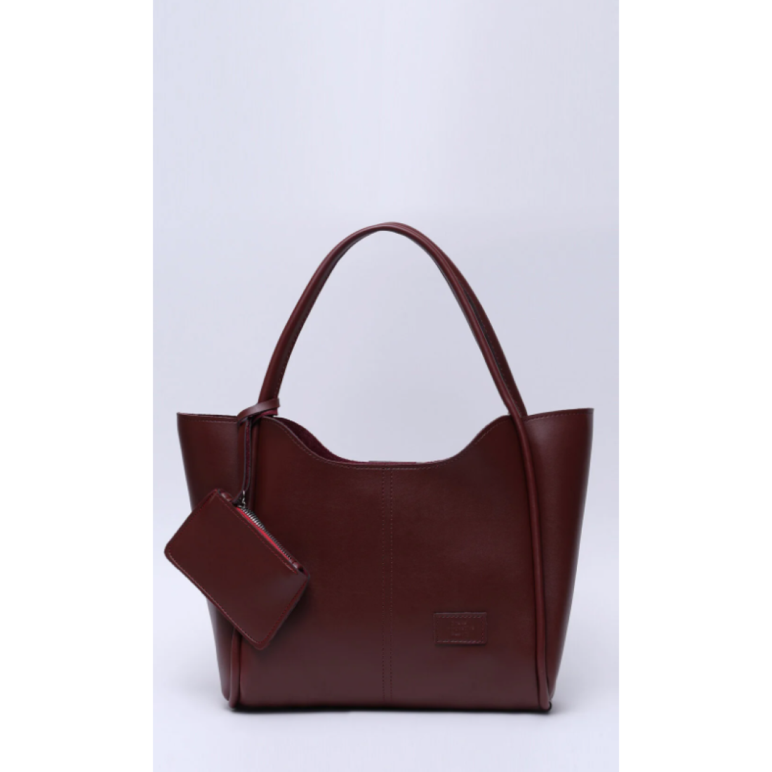 Shaka Bordo Shk108 Çıtçıtlı Suni Deri Cüzdanlı Makyaj Çantalı Kadın El ve Omuz Çantası