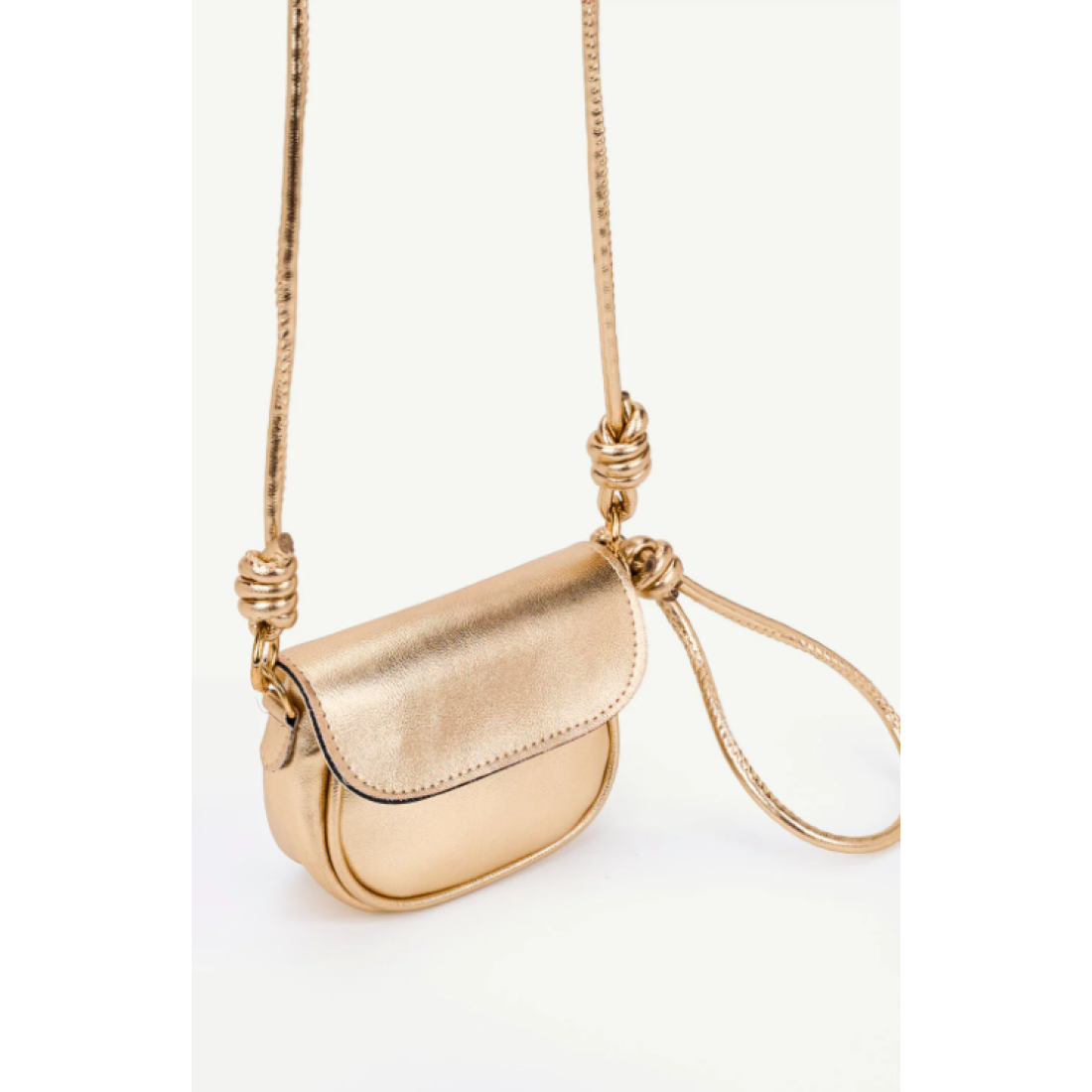 Shaka Gold SHK306 Ayarlanabilir,Düğüm Detay Askılı,Mini,Kadın El,Kol ve Omuz Çantası