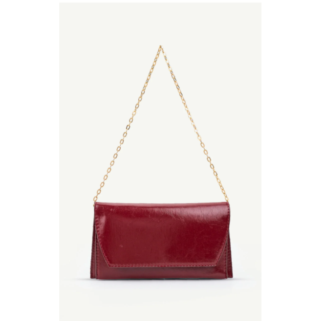 Shaka Bordo SHK350 Zincir Askılı,Mıknatıslı,3 Bölmeli,Kadın Abiye ve Clutch,El ve Omuz Çantası