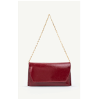 Shaka Bordo SHK350 Zincir Askılı,Mıknatıslı,3 Bölmeli,Kadın Abiye ve Clutch,El ve Omuz Çantası