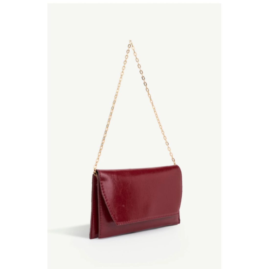 Shaka Bordo SHK350 Zincir Askılı,Mıknatıslı,3 Bölmeli,Kadın Abiye ve Clutch,El ve Omuz Çantası