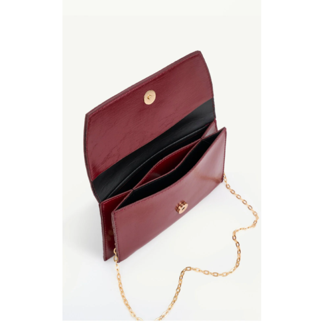 Shaka Bordo SHK350 Zincir Askılı,Mıknatıslı,3 Bölmeli,Kadın Abiye ve Clutch,El ve Omuz Çantası