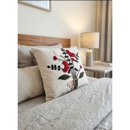 Enavm Punch Bohem Bordo Buket Yastık / Kırlent Kılıfı 43*43 cm - 1 adet