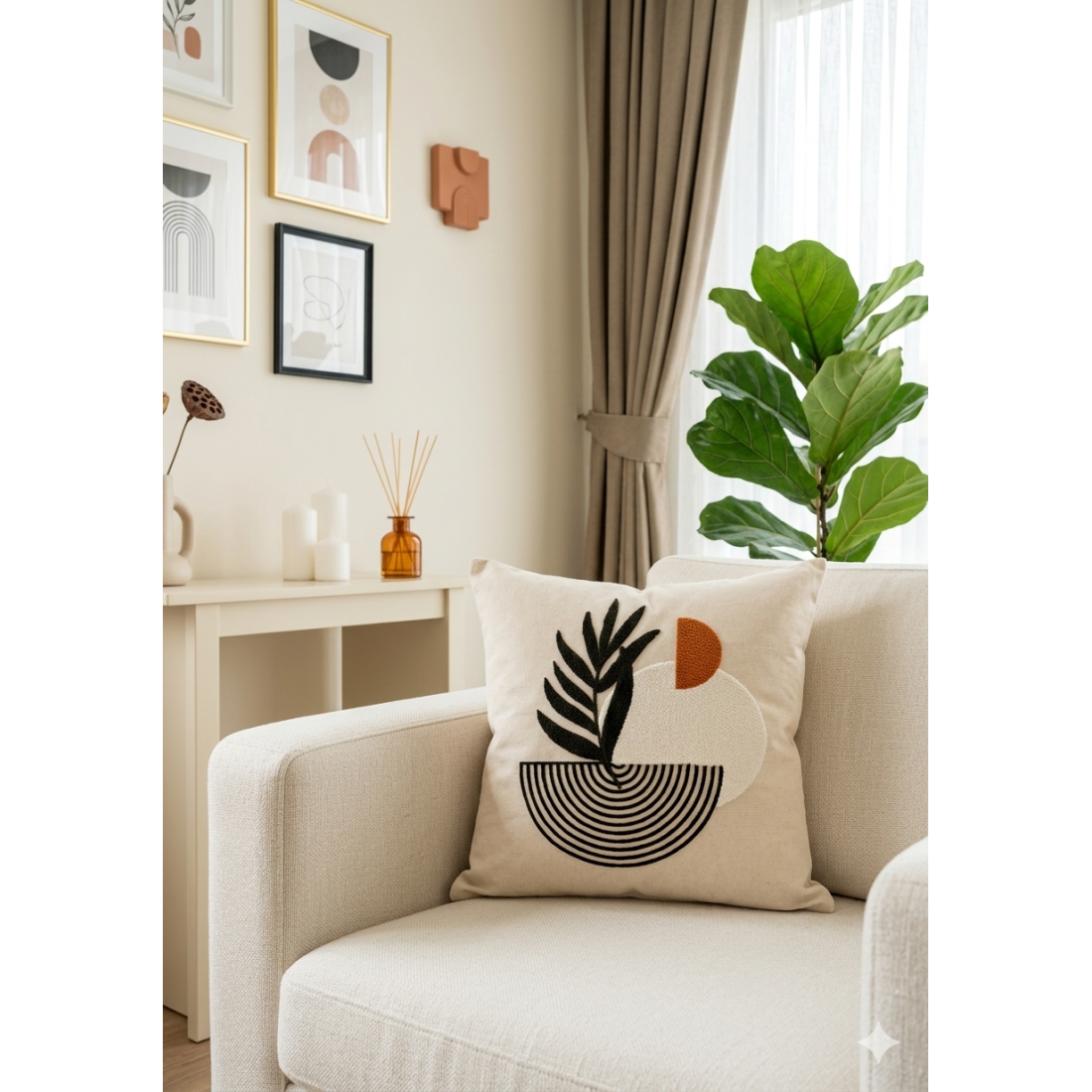 Enavm Punch Modern Bohem Yastık / Kırlent Kılıfı 43*43 cm - 1 adet