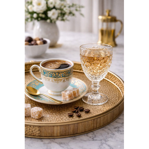 ENAVM LEVANTE AYAKLI KAHVE YANI SUNUM SU VE İÇECEK BARDAĞI 80 ML 6 ADET