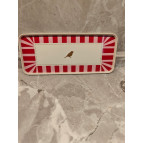 ENAVM KUŞLU MİNİ KAHVE SUNUM TEPSİSİ DİKDÖRTGEN 30 CM - KIRMIZI