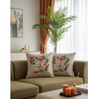 Enavm Punch Bohem Turuncu Sarmaşık Yastık / Kırlent Kılıfı 43*43 cm - 2 adet