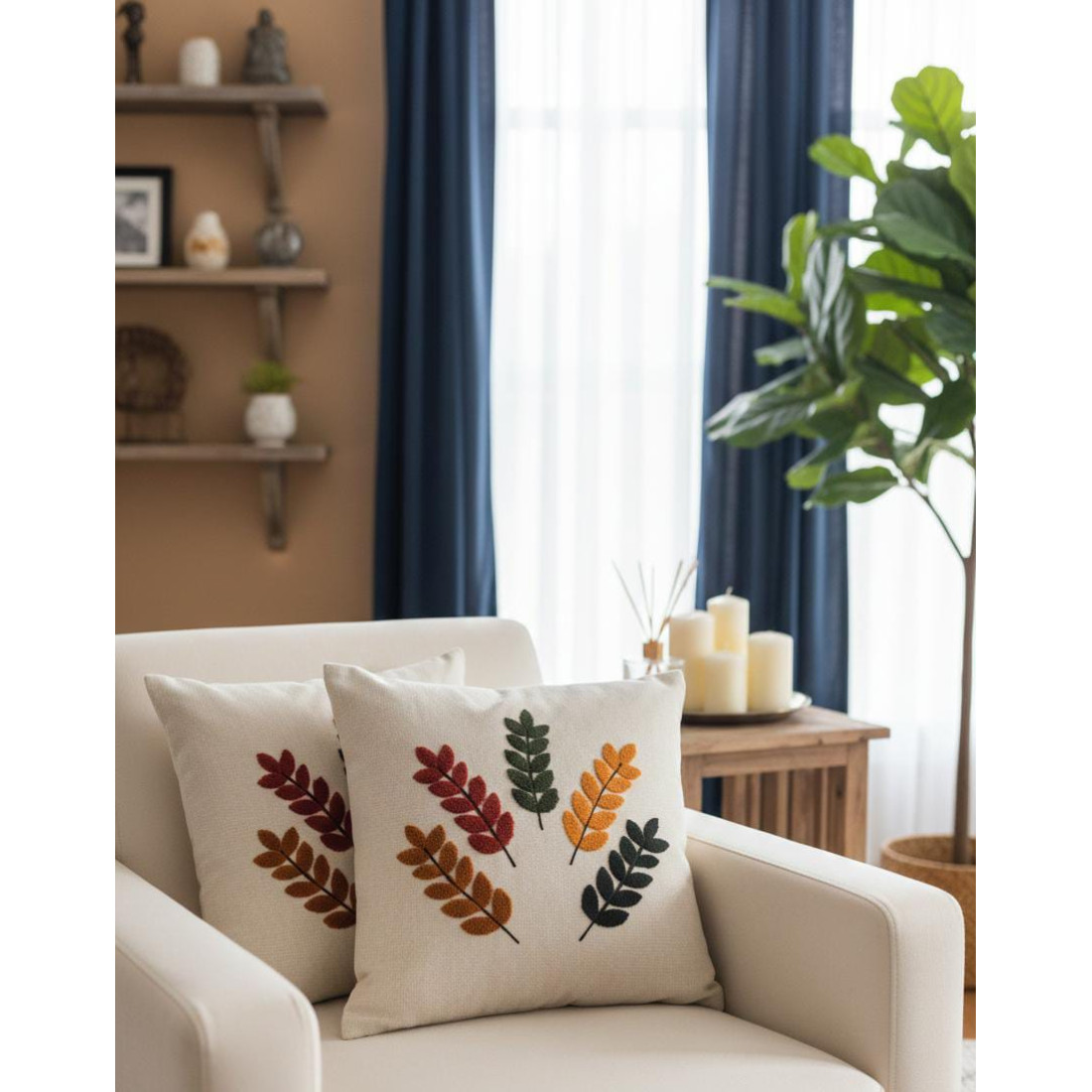 Enavm Punch Bohem Başak Yastık / Kırlent Kılıfı 43*43 cm - 2 adet