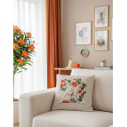 Enavm Punch Bohem Turuncu Sarmaşık Yastık / Kırlent Kılıfı 43*43 cm - 1 adet