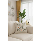 Enavm Punch Bohem Papatya Sarmaşık Yastık / Kırlent Kılıfı 43*43 cm - 1 adet