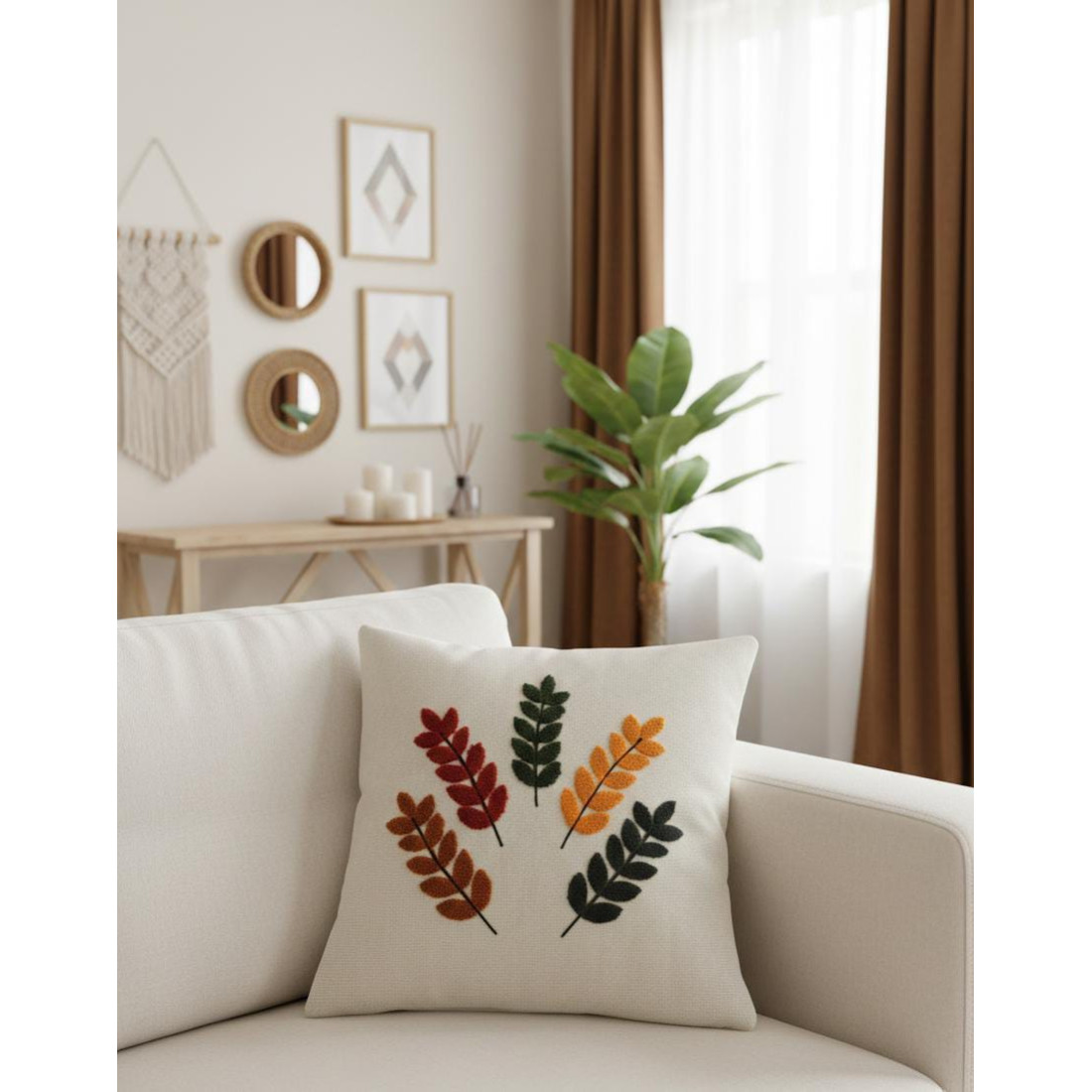 Enavm Punch Bohem Başak Yastık / Kırlent Kılıfı 43*43 cm - 1 adet